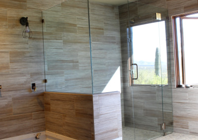 Modern shower glass