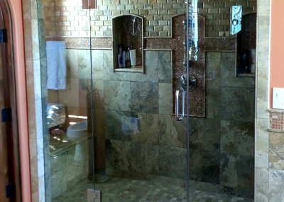 Arched top steam shower