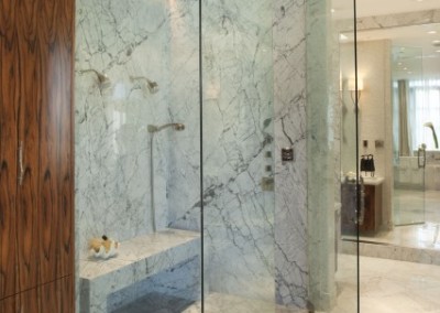 Half inch floor to ceiling steam shower paradise valley