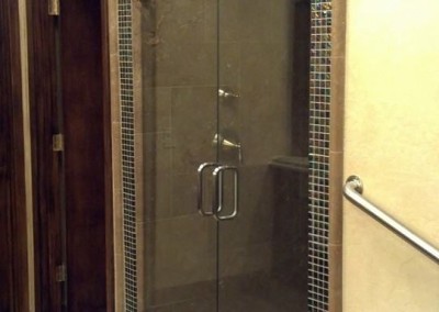 Double shower doors with no curb paradise valley