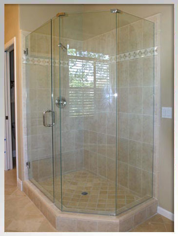 Neo angle Scottsdale home shower