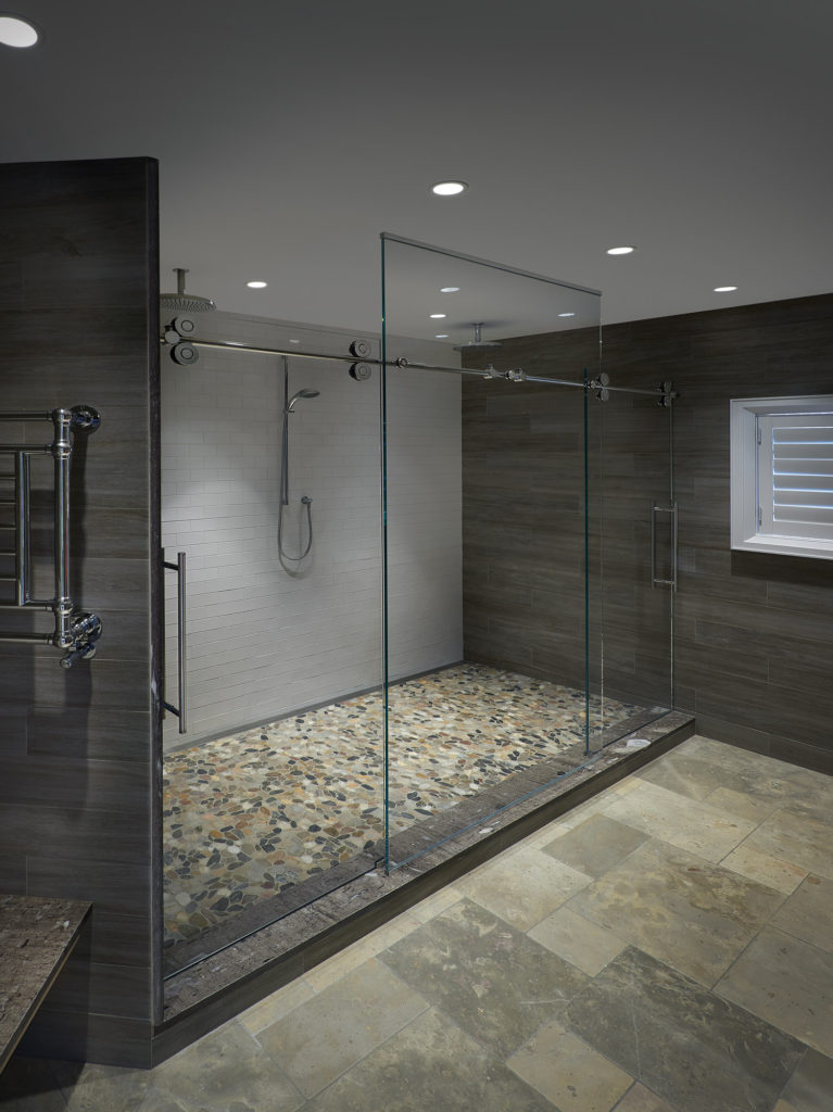 large barn door shower