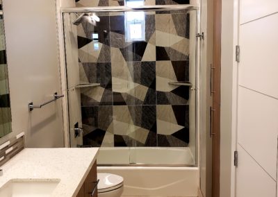 Framed bathtub shower